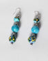 Blue Pottery Full Bead Necklace With Earrings and Bracelet (Turquoise)